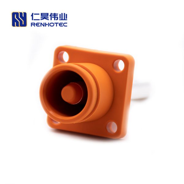 Energy Battery Storage Connector Surlok Socket Female Straight 6mm OS IP67 Orange