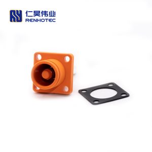 Energy Battery Storage Connector Surlok Socket Female Straight 6mm OS IP67 Orange