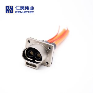 HVIL High Voltage Interlock Connector 2 Pin 3.6mm 35A Straight Socket Metal Shell A Key