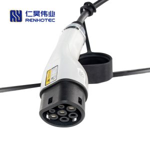 IEC 62196-2 Type 2 AC EV Charger Plug Vehicle End With 5 Meters Cable