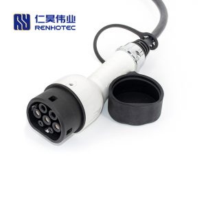 IEC 62196-2 Type 2 AC EV Charger Plug Vehicle End With 5 Meters Cable