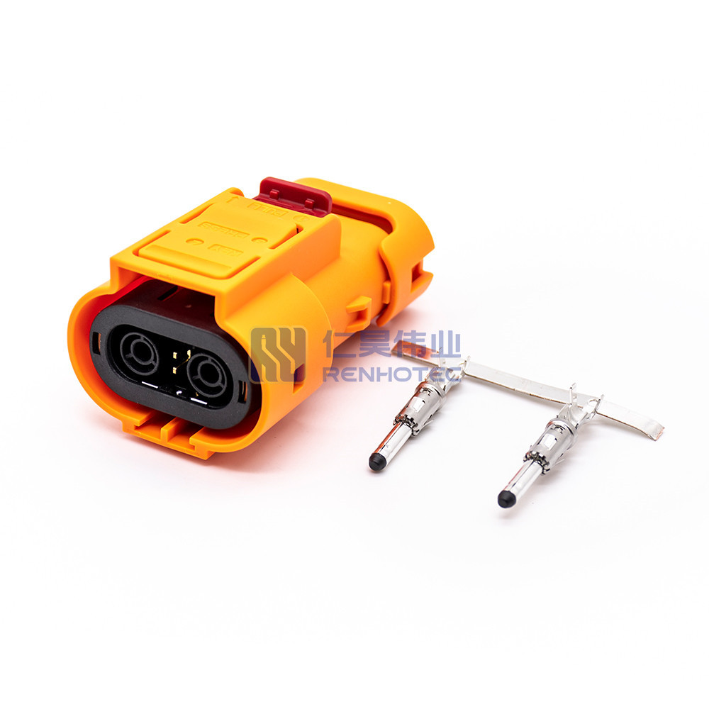 2 Pin High Voltage Interlock Connector Plug 70A 10mm² Shielded 