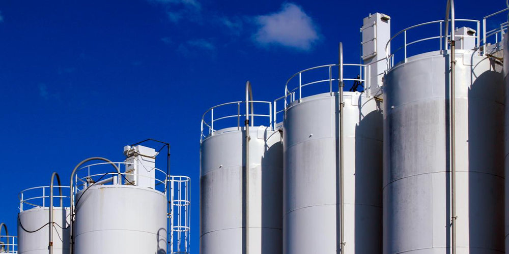 factory with blue sky